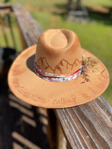 Mountains Are Calling Burned Hat