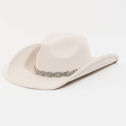 Rhinestone Strap Cowboy Hat